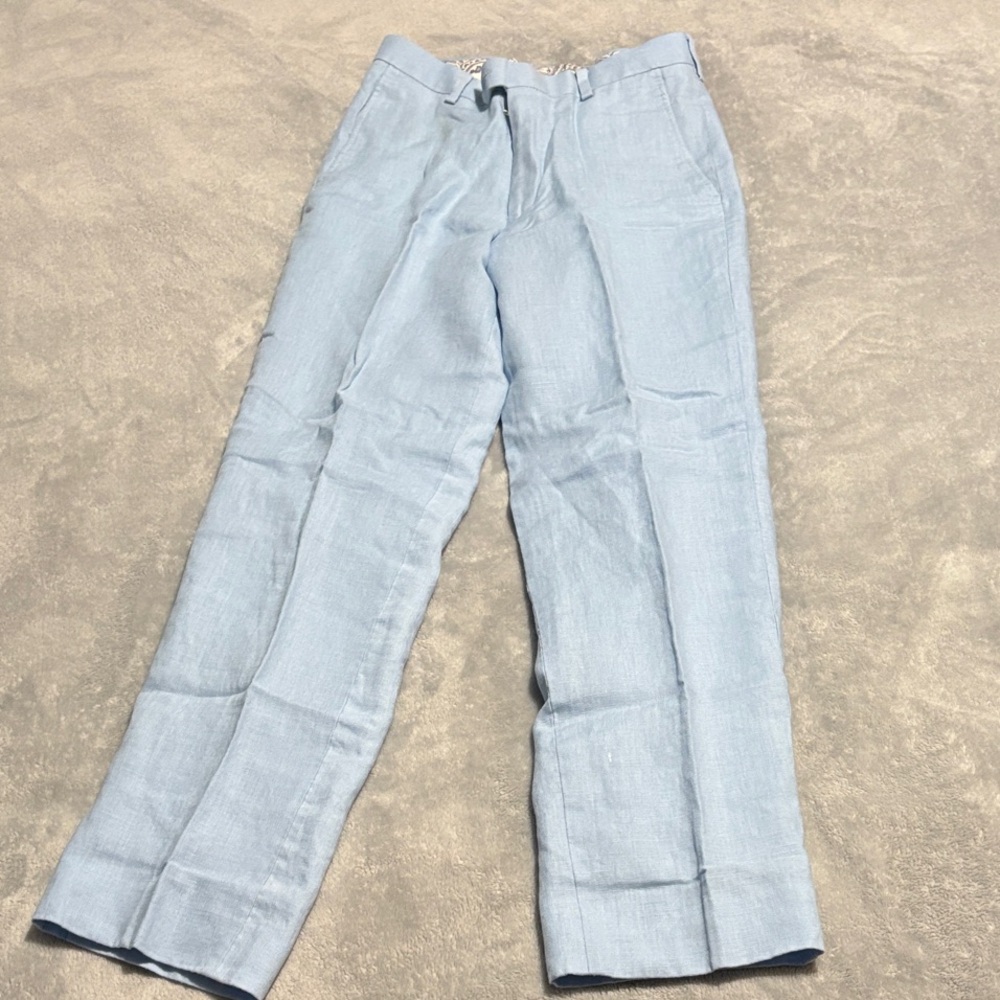 Lauren Ralph Lauren Light Blue Boys Linen Pants